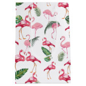 Flamingos Love Pattern Medium Cadeauzakje (Achterkant)