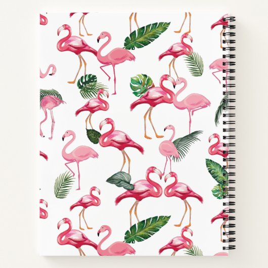 Flamingos Love Pattern Notitieboek (Achterkant)