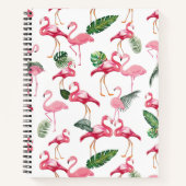 Flamingos Love Pattern Notitieboek (Voorkant)