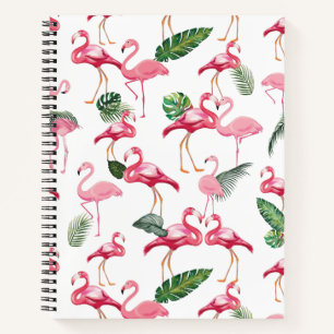 Flamingos Love Pattern Notitieboek