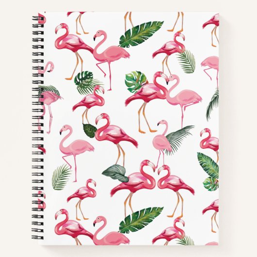 Flamingos Love Pattern Notitieboek (Voorkant)