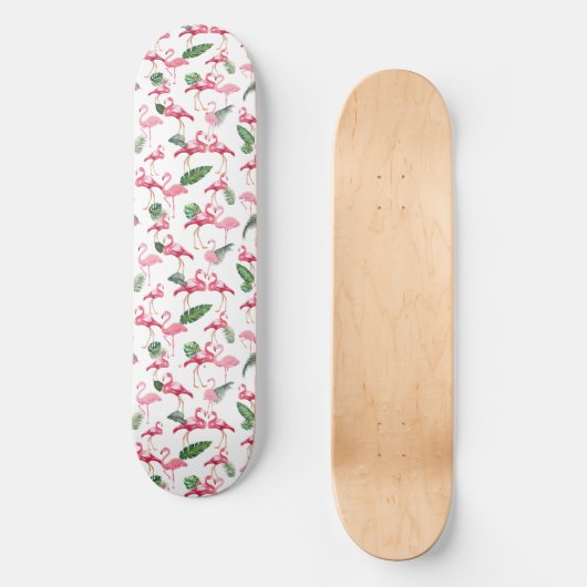Flamingos Love Pattern Persoonlijk Skateboard (Voorkant)