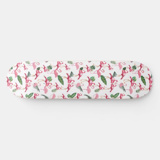 Flamingos Love Pattern Persoonlijk Skateboard (Horizontaal)