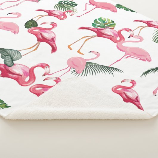 Flamingos Love Pattern Sherpa Deken (3/4)