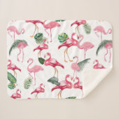 Flamingos Love Pattern Sherpa Deken (Voorkant (horizontaal))