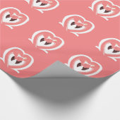 Flamingos Love Wrapping Paper Cadeaupapier (Hoek)