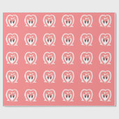 Flamingos Love Wrapping Paper Cadeaupapier (Vlak)