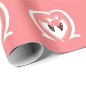 Flamingos Love Wrapping Paper Cadeaupapier (Rol Hoek)