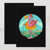 Flamingos Lover - Flamingo Ready for Summer Save The Date (Voorkant / Achterkant)