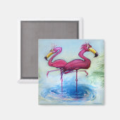 Flamingos Magneet (Voorkant / Achterkant)