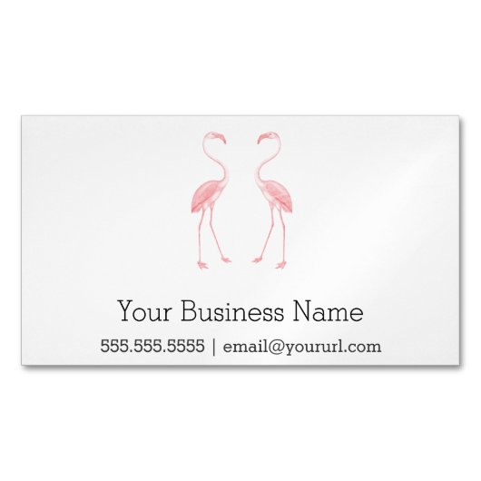 Flamingos Magnetisch Visitekaartje (Voorkant)