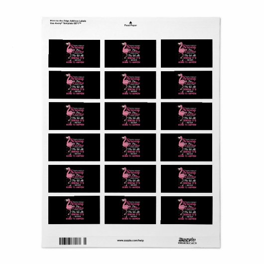 Flamingos | Mensen moeten ophouden normaal te verw Etiket (Full Sheet)