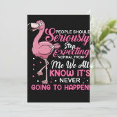 Flamingos | Mensen moeten ophouden normaal te verw Feestdagenkaart (Staand voorkant)