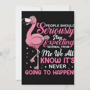 Flamingos   Mensen moeten ophouden normaal te verw Feestdagenkaart