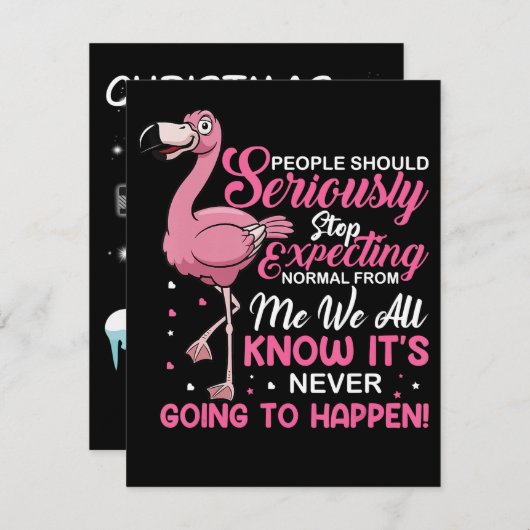 Flamingos | Mensen moeten ophouden normaal te verw Kaart (Voorkant / Achterkant)