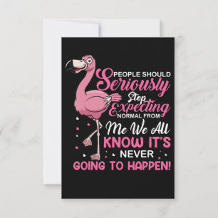 Flamingos Mensen moeten ophouden normaal te verw RSVP Kaartje
