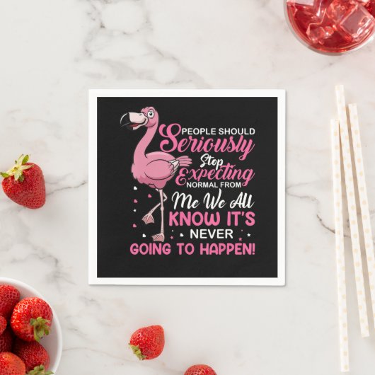 Flamingos | Mensen moeten ophouden normaal te verw Servet (Insitu)