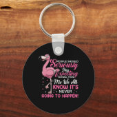 Flamingos | Mensen moeten ophouden normaal te verw Sleutelhanger (Voorkant)
