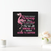 Flamingos | Mensen moeten ophouden normaal te verw Vierkante Klok (Huis)