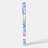 Flamingo's met Roze Bloemen Monogram Case-Mate iPhone Case (Achterkant / Links)