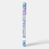 Flamingo's met Roze Bloemen Monogram Case-Mate iPhone Case (Achterkant / Rechts)