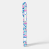 Flamingo's met Roze Bloemen Monogram Case-Mate iPhone Case (Achterkant / Links)