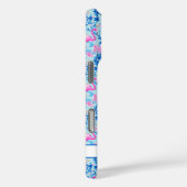 Flamingo's met Roze Bloemen Monogram Case-Mate iPhone Case (Achterkant / Rechts)