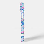 Flamingo's met Roze Bloemen Monogram Case-Mate iPhone Case (Achterkant / Links)