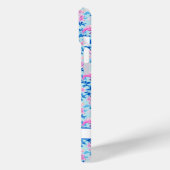 Flamingo's met Roze Bloemen Monogram Case-Mate iPhone Case (Achterkant / Links)