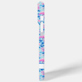 Flamingo's met Roze Bloemen Monogram Case-Mate iPhone Case (Achterkant / Links)