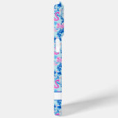 Flamingo's met Roze Bloemen Monogram Case-Mate iPhone Case (Achterkant / Rechts)