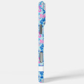 Flamingo's met Roze Bloemen Monogram Case-Mate iPhone Case (Achterkant / Rechts)