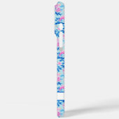 Flamingo's met Roze Bloemen Monogram Case-Mate iPhone Case (Achterkant / Links)