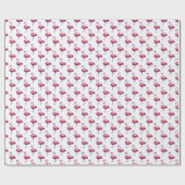 Flamingo's met spatten: waterverf. cadeaupapier (Vlak)