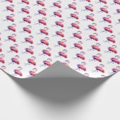 Flamingo's met spatten: waterverf. cadeaupapier (Hoek)