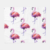 Flamingo's met spatten: waterverf. fleece deken (Voorkant (Horizontaal))