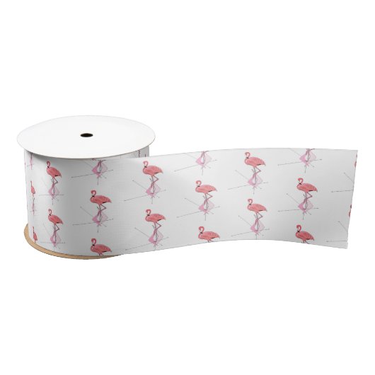Flamingos Mideeuw Modern Atomic Retro Starburst Satijnen Lint (Spoel)