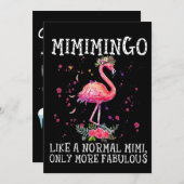 Flamingos | Mimimimingo als een normale Mimi Feestdagenkaart (Voorkant / Achterkant)