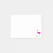 Flamingos & Monogram op wit Post-it® Notes (Voorkant)