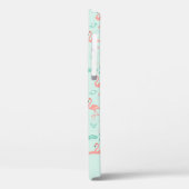Flamingo's Monogram Tropische Vogel Roze Groen Tre Case-Mate iPhone Case (Achterkant / Links)