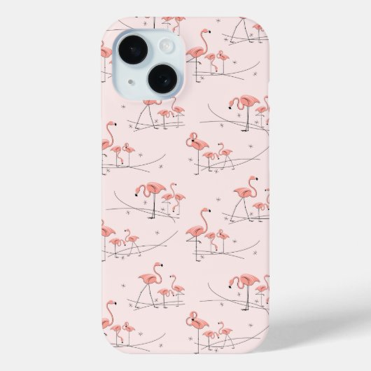 Flamingos Multi Roze iPhone hoesje (Achterkant)