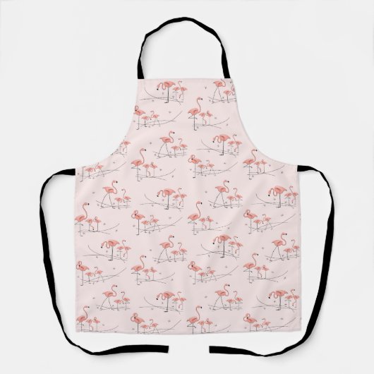 Flamingo's Multi Roze schort (Voorkant)