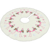 Flamingos n Sand Dollars Tropische Kerstmis Kerstboom Rok (Gekanteld)