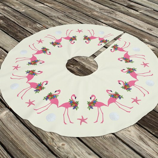 Flamingos n Sand Dollars Tropische Kerstmis Kerstboom Rok