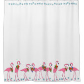 Flamingos n Starfish Beach Bath Showgordijn Douchegordijn (Voorkant)