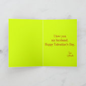 Flamingos Neon Kleur Valentijnsdag Kaart (Binnen)