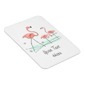 Flamingos Ocean Trio 2 Text magnet flexibel Magneet (Rechterzijde)