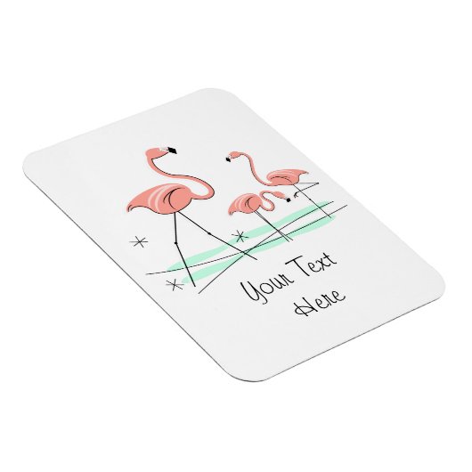 Flamingos Ocean Trio 2 Text magnet flexibel Magneet (Rechterzijde)