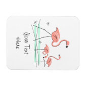Flamingos Ocean Trio 2 Text magnet flexibel Magneet (Horizontaal)