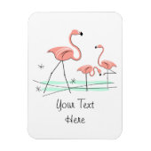 Flamingos Ocean Trio 2 Text magnet flexibel Magneet (Verticaal)